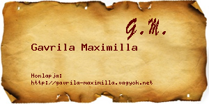 Gavrila Maximilla névjegykártya